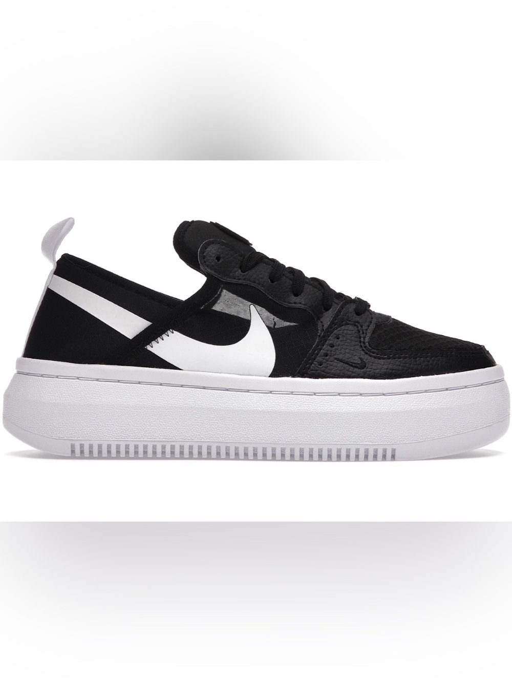 Nike Court Vision Alta TXT Black White Platform Sneakers Women’s 6